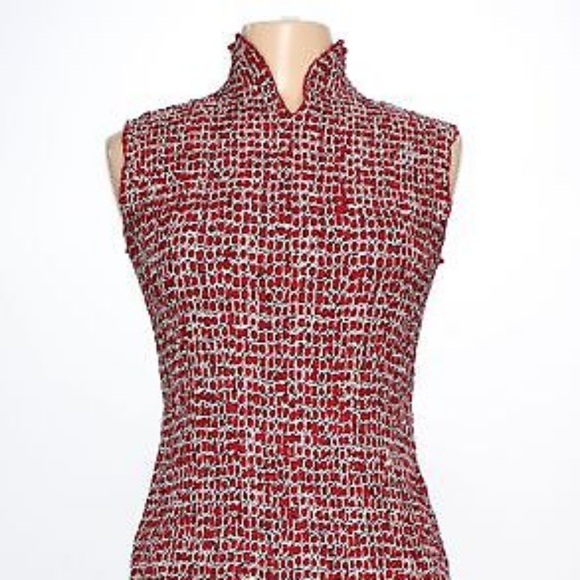 Sleeveless top. Casual Corner annex. Medium. Red and white. - Picture 1 of 5